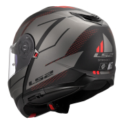 Kaciga LS2 Flip Up FF908 STROBE II CODE crno siva XXL