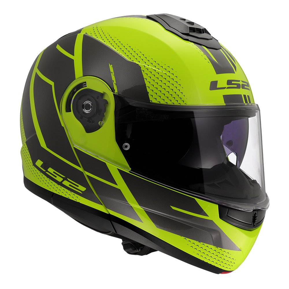 Kaciga LS2 Flip Up FF908 STROBE II CODE žuto siva L