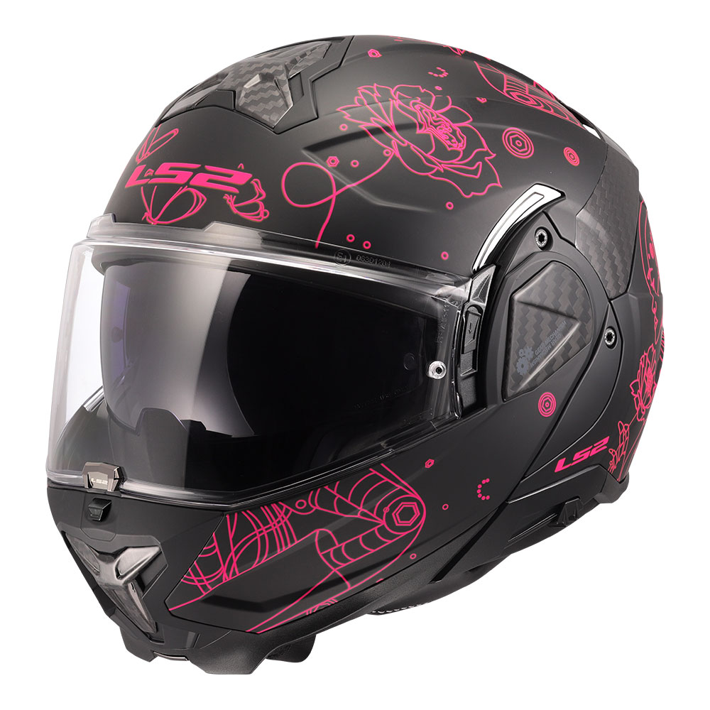 Kaciga LS2 Flip Up FF910 ADVANT II SOPHIA crno roza L