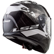 Kaciga LS2 Full Face FF320 STREAM EVO HYPE  mat crno-bela titanium sa naočarima XXL