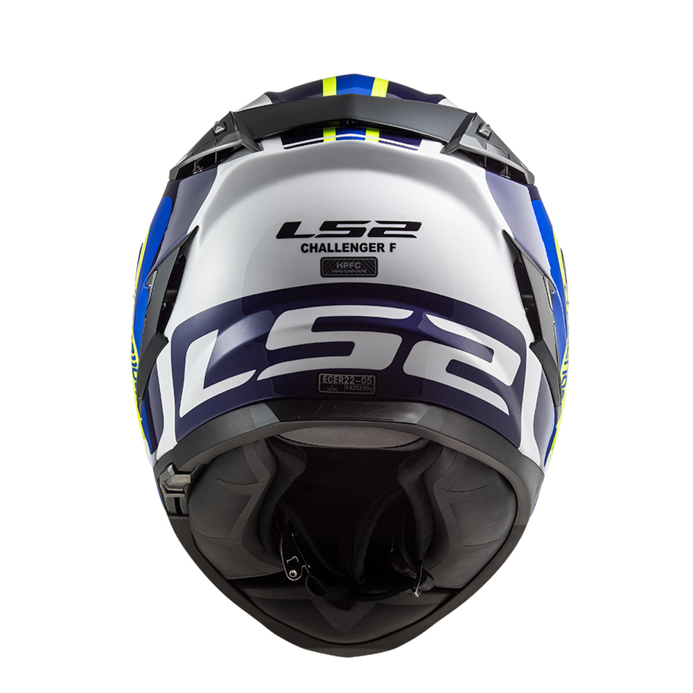 Kaciga LS2 Full Face FF327 CHALLENGER GALACTIC belo žuto plava sa naočarima