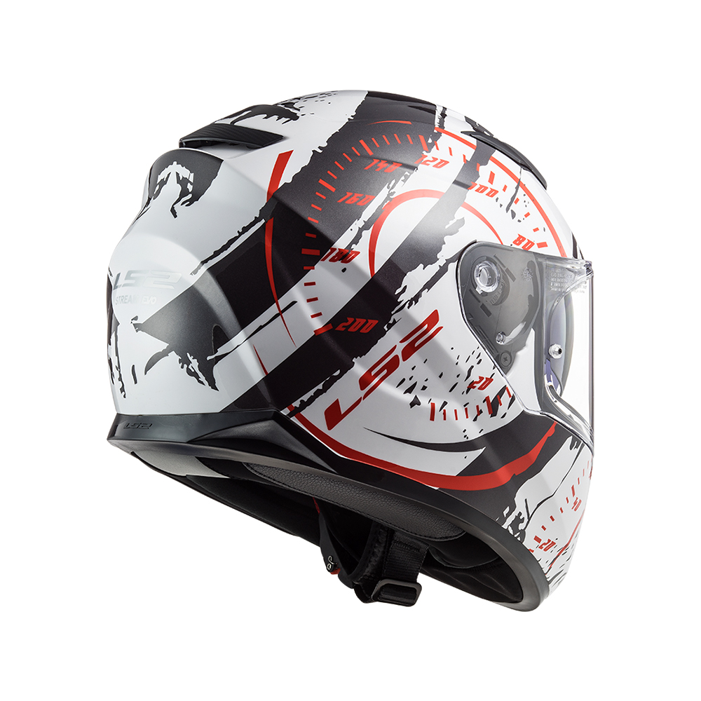 Kaciga LS2 Full Face FF320 STREAM EVO TACHO belo crno crvena sa naočarima