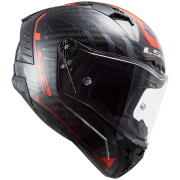 Kaciga LS2 Full Face FF805 THUNDER CARBON SPUTNIK sivo crvena