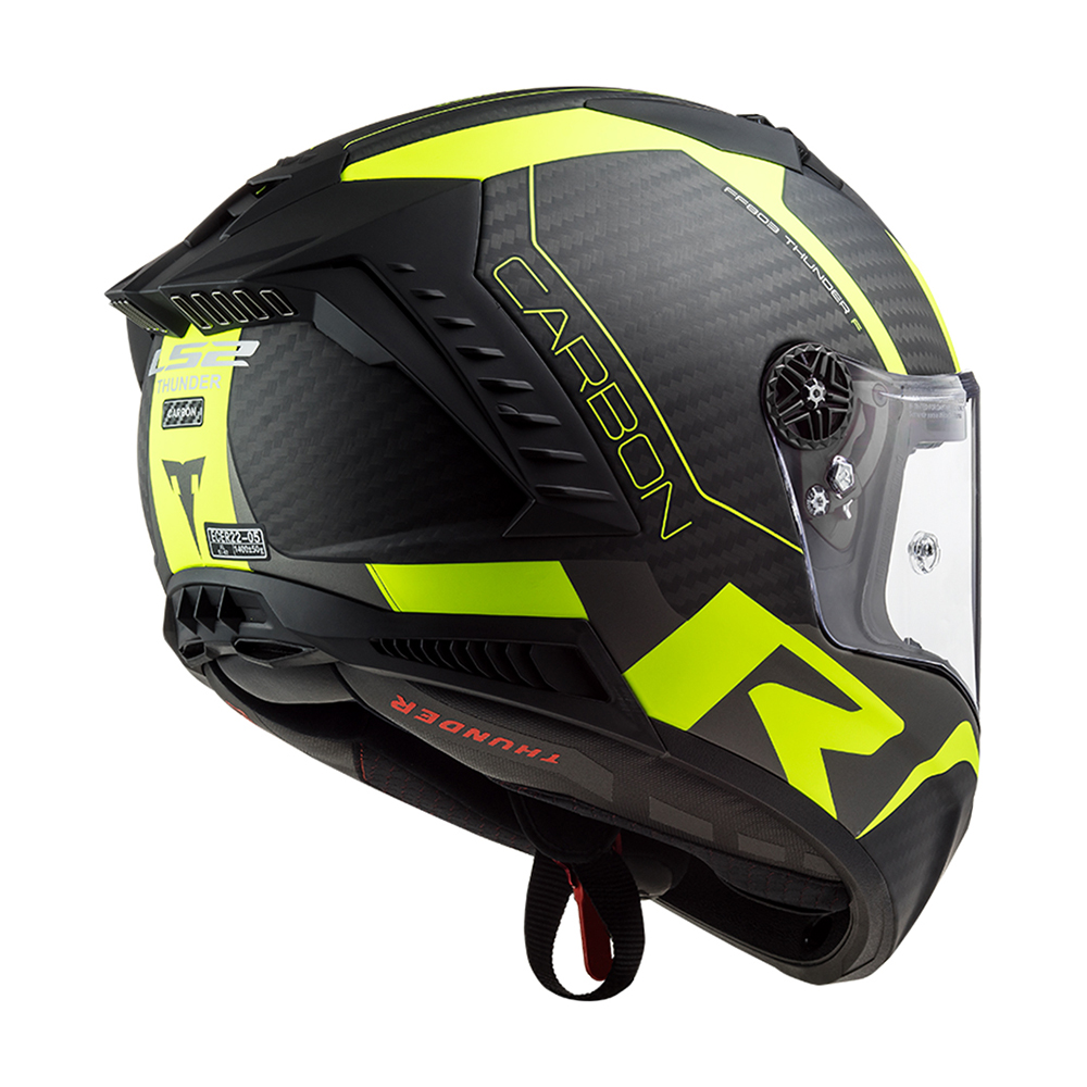 Kaciga LS2 Full Face FF805 THUNDER CARBON RACING mat crno žuta