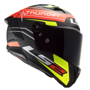Kaciga LS2 Full Face FF805 THUNDER CARBON ATTACK crveno žuta XXL