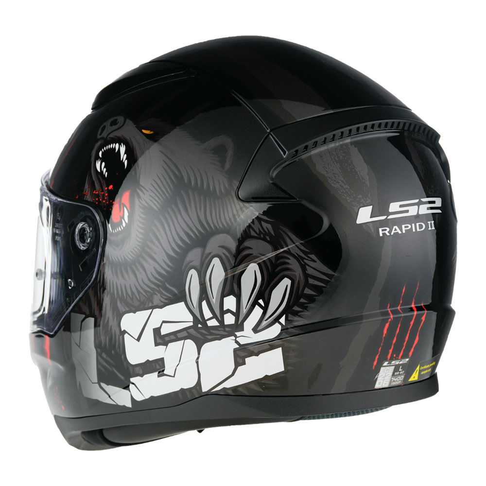 Kaciga LS2 Full Face FF353 RAPID II CLAW crno crvena L