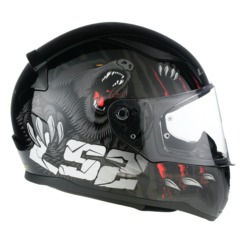 Kaciga LS2 Full Face FF353 RAPID II CLAW crno crvena XL