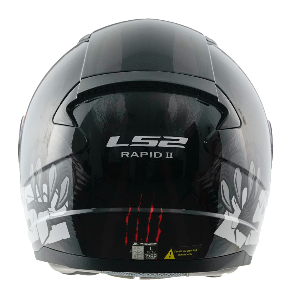 Kaciga LS2 Full Face FF353 RAPID II CLAW crno crvena XL