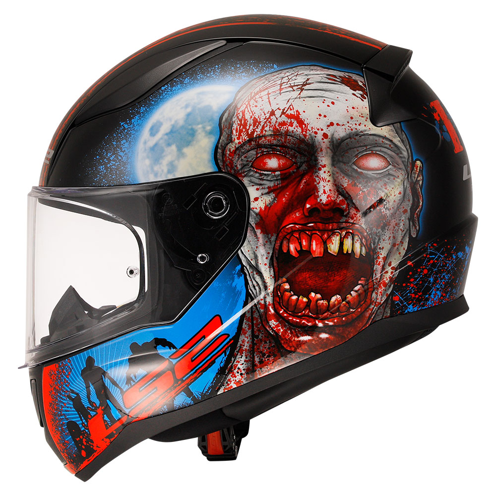 Kaciga LS2 Full Face FF353 RAPID II ZOMBIE crno crvena L