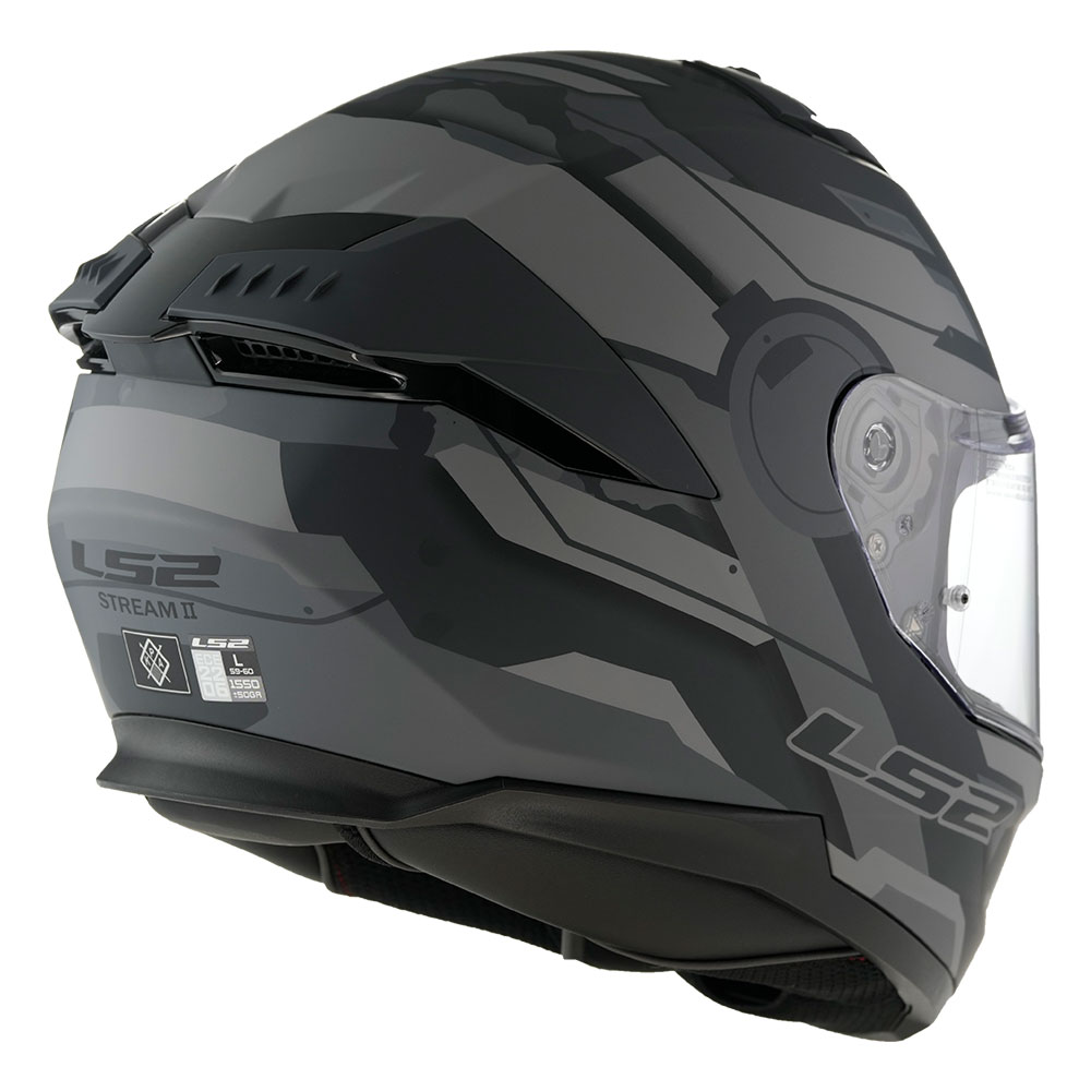 Kaciga LS2 Full Face FF808 STREAM II SHADOW titanium siva sa naočarima XL