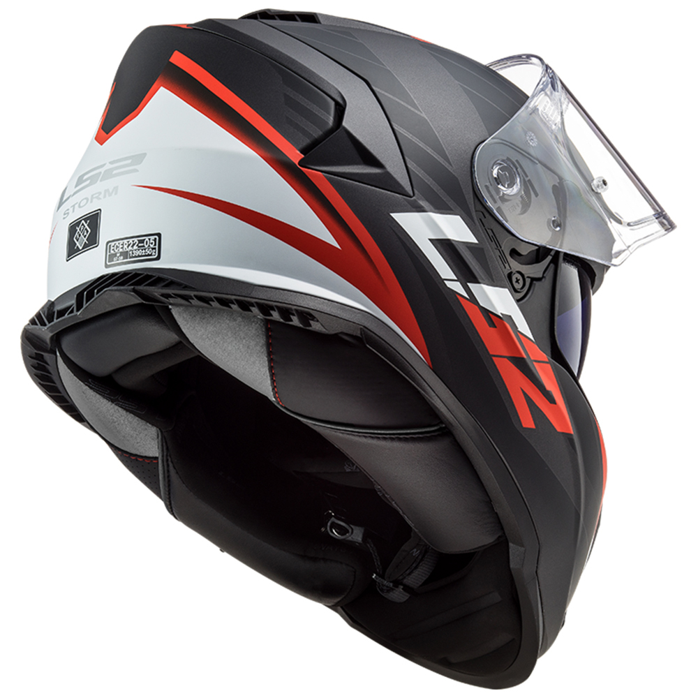 Kaciga LS2 Full Face FF800 STORM II NERVE mat crno crvena sa naočarima XXL