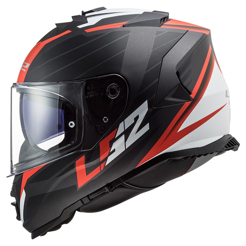 Kaciga LS2 Full Face FF800 STORM II NERVE mat crno crvena sa naočarima XXL