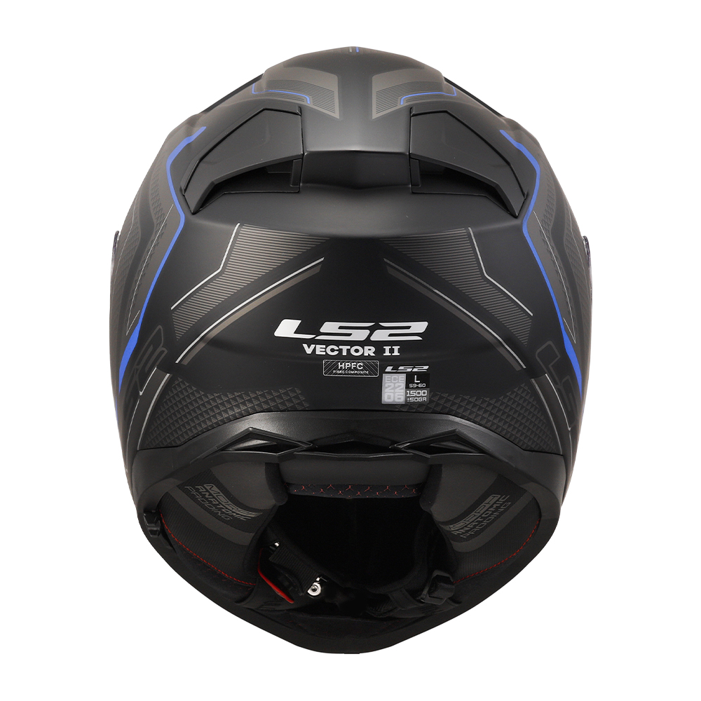 Kaciga LS2 Full Face FF811 VECTOR II ALIZER crno plava sa naočarima M