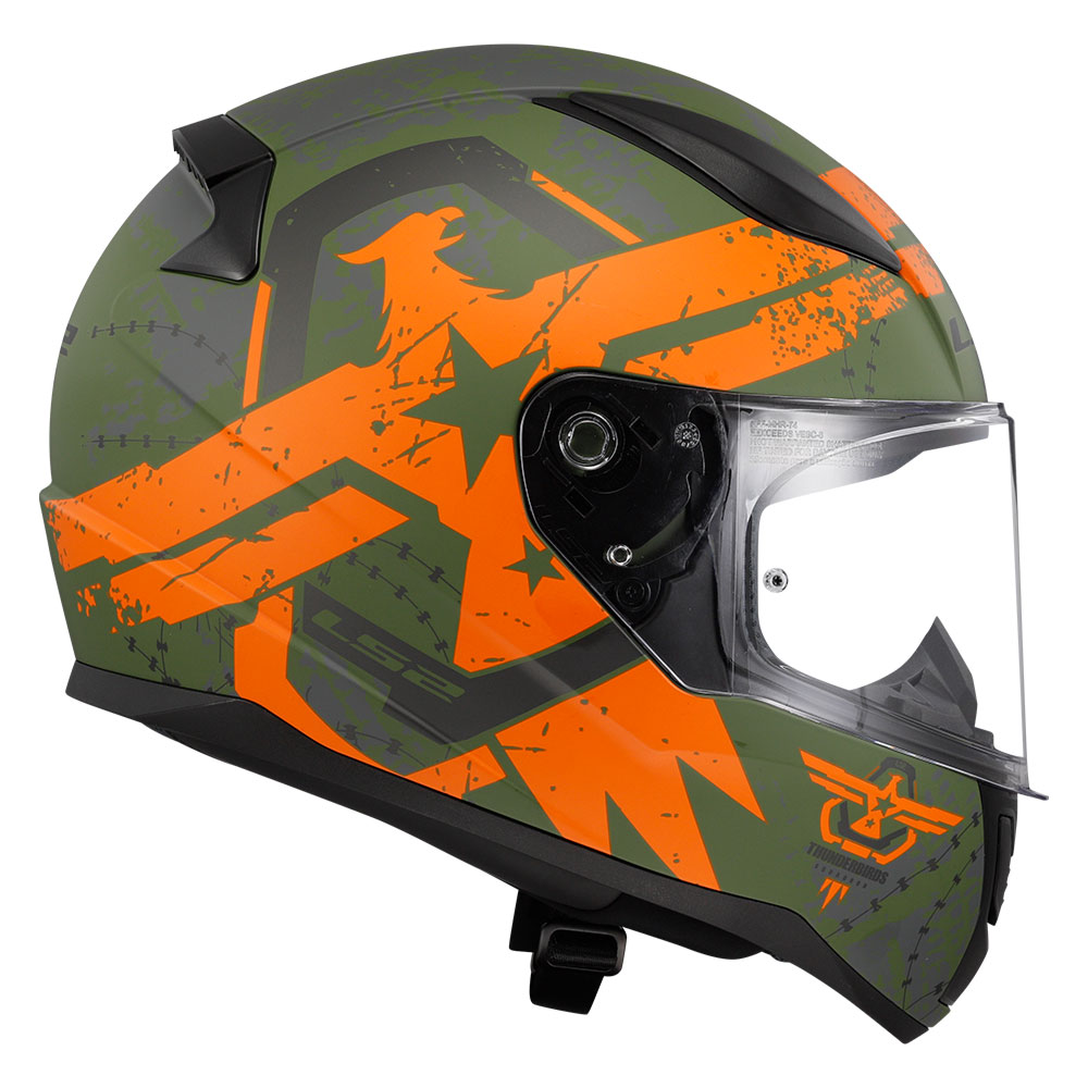 Kaciga LS2 Full Face FF353 RAPID II THUNDER BIRDS zeleno narandžasta