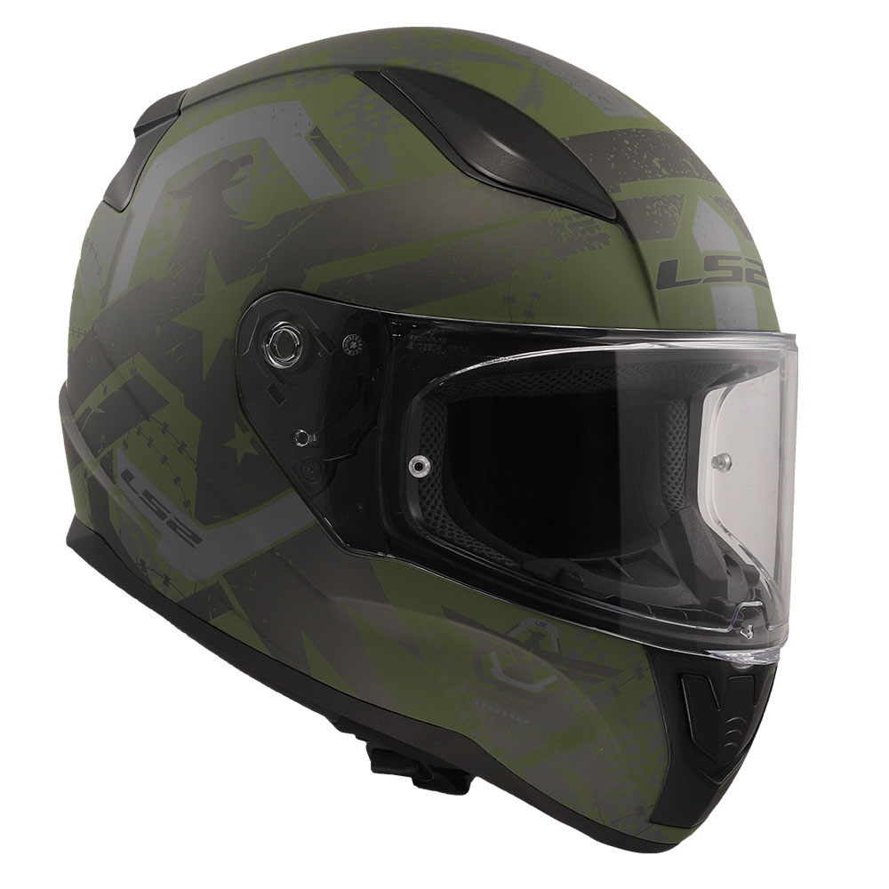 Kaciga LS2 Full Face FF353 RAPID II THUNDER BIRDS vojna zelena