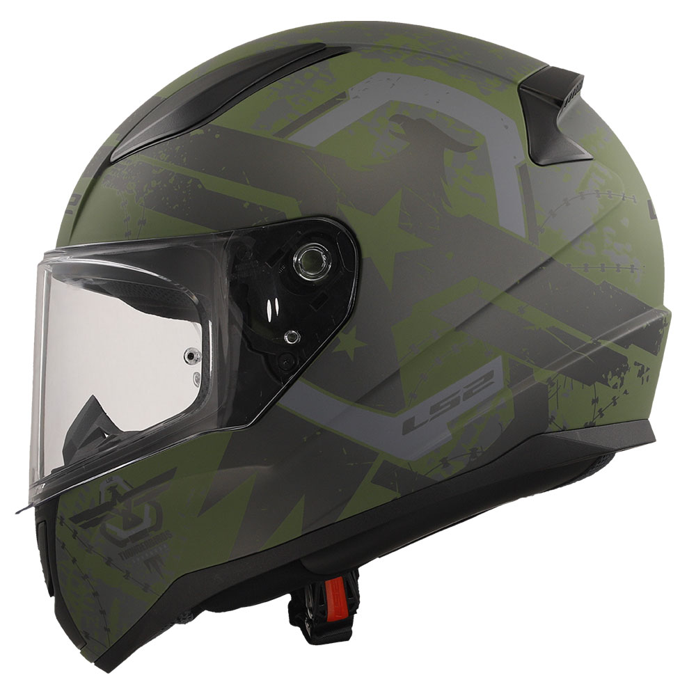 Kaciga LS2 Full Face FF353 RAPID II THUNDER BIRDS vojna zelena