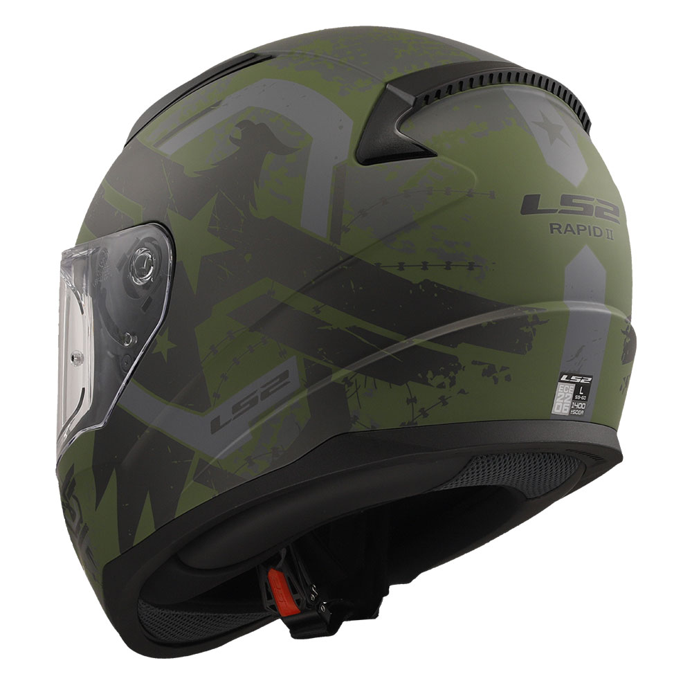 Kaciga LS2 Full Face FF353 RAPID II THUNDER BIRDS vojna zelena