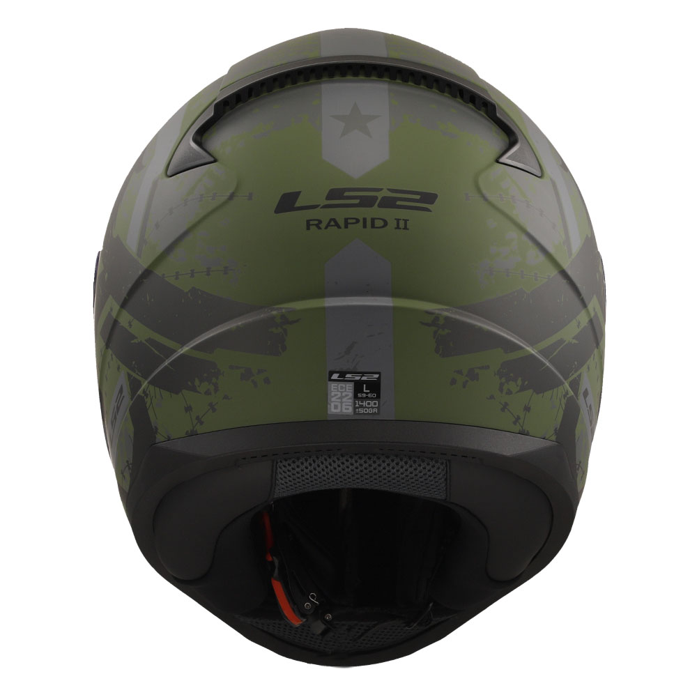 Kaciga LS2 Full Face FF353 RAPID II THUNDER BIRDS vojna zelena