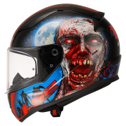 Kaciga LS2 Full Face FF353 RAPID II ZOMBIE crno crvena