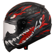 Kaciga LS2 Full Face FF353 RAPID II KAIJU crno belo crvena