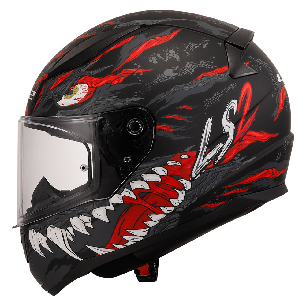 Kaciga LS2 Full Face FF353 RAPID II KAIJU crno belo crvena