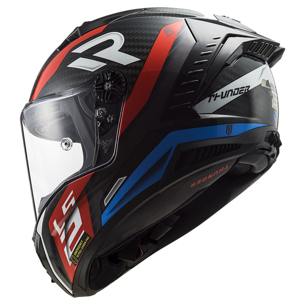 Kaciga LS2 Full Face FF805 THUNDER CARBON SUPRA crveno plava