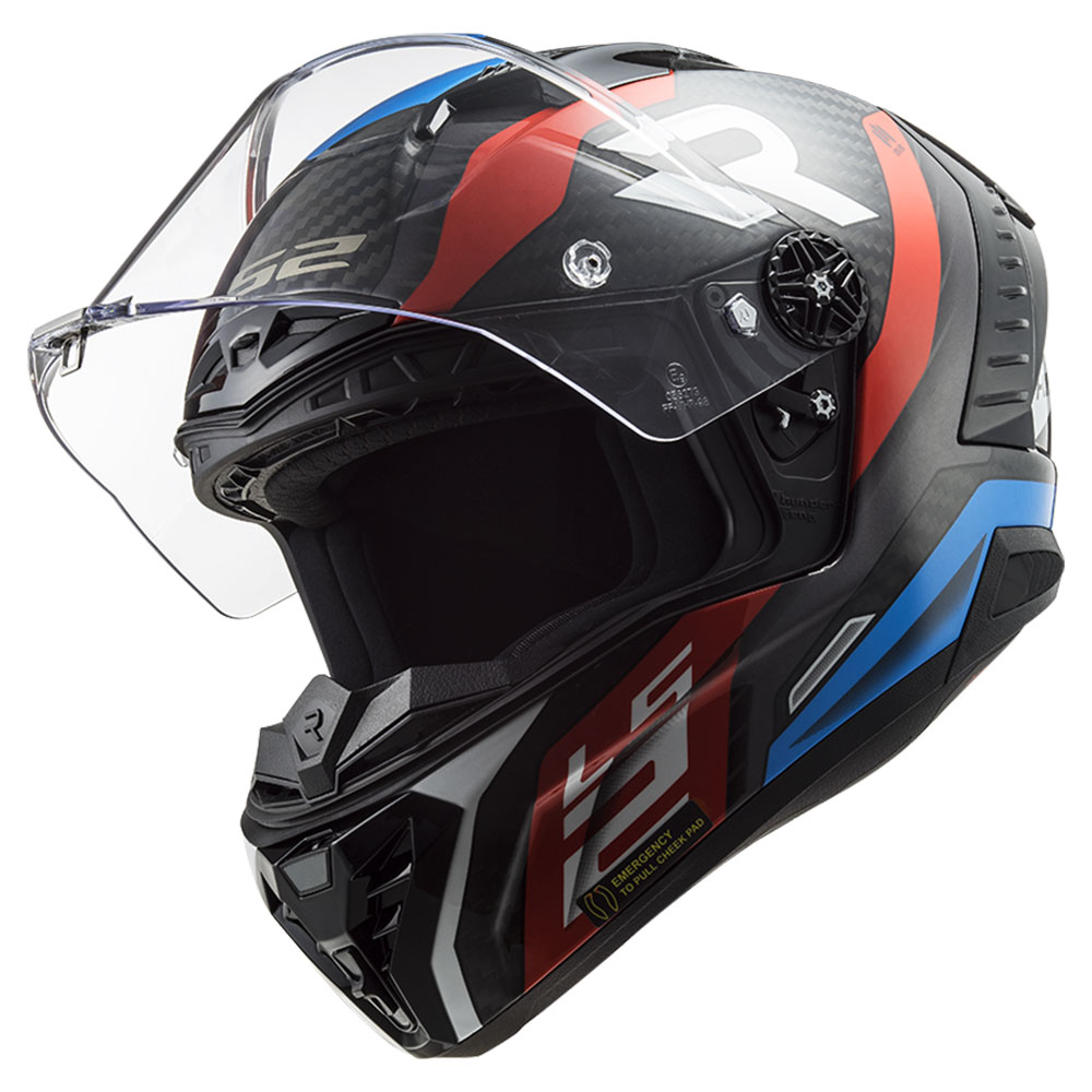 Kaciga LS2 Full Face FF805 THUNDER CARBON SUPRA crveno plava