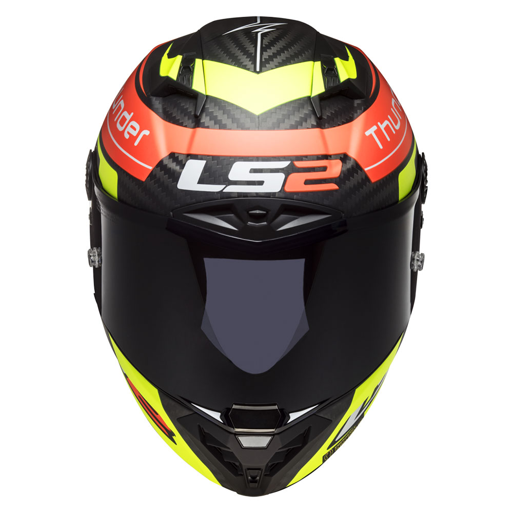 Kaciga LS2 Full Face FF805 THUNDER CARBON ATTACK crveno žuta