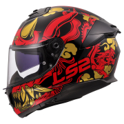 Kaciga LS2 Full Face FF808 STREAM II DRAKO crno crvena sa naočarima XL