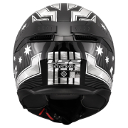 Kaciga LS2 Full Face FF808 STREAM II GALDAM crno bela sa naočarima L