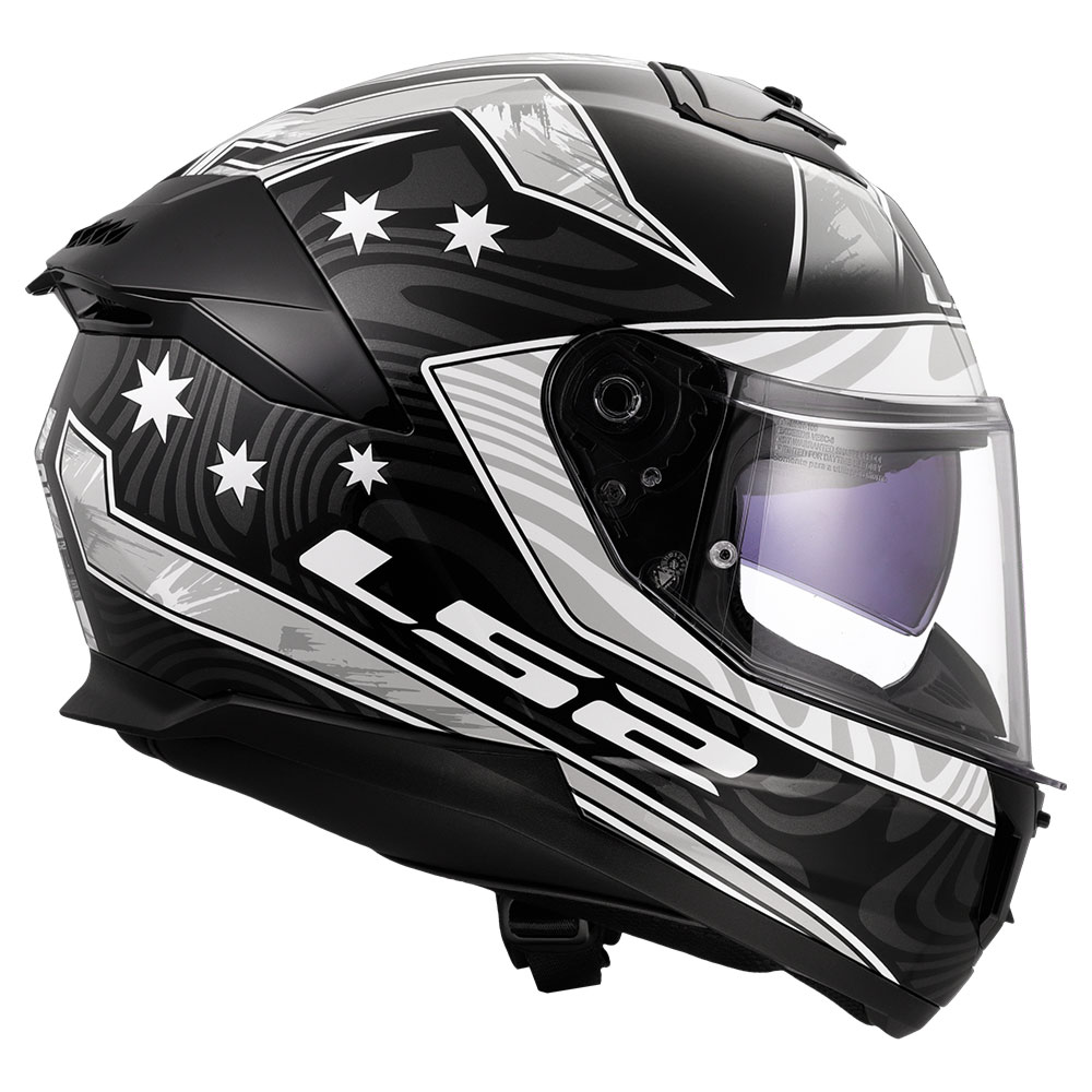 Kaciga LS2 Full Face FF808 STREAM II GALDAM crno bela sa naočarima M