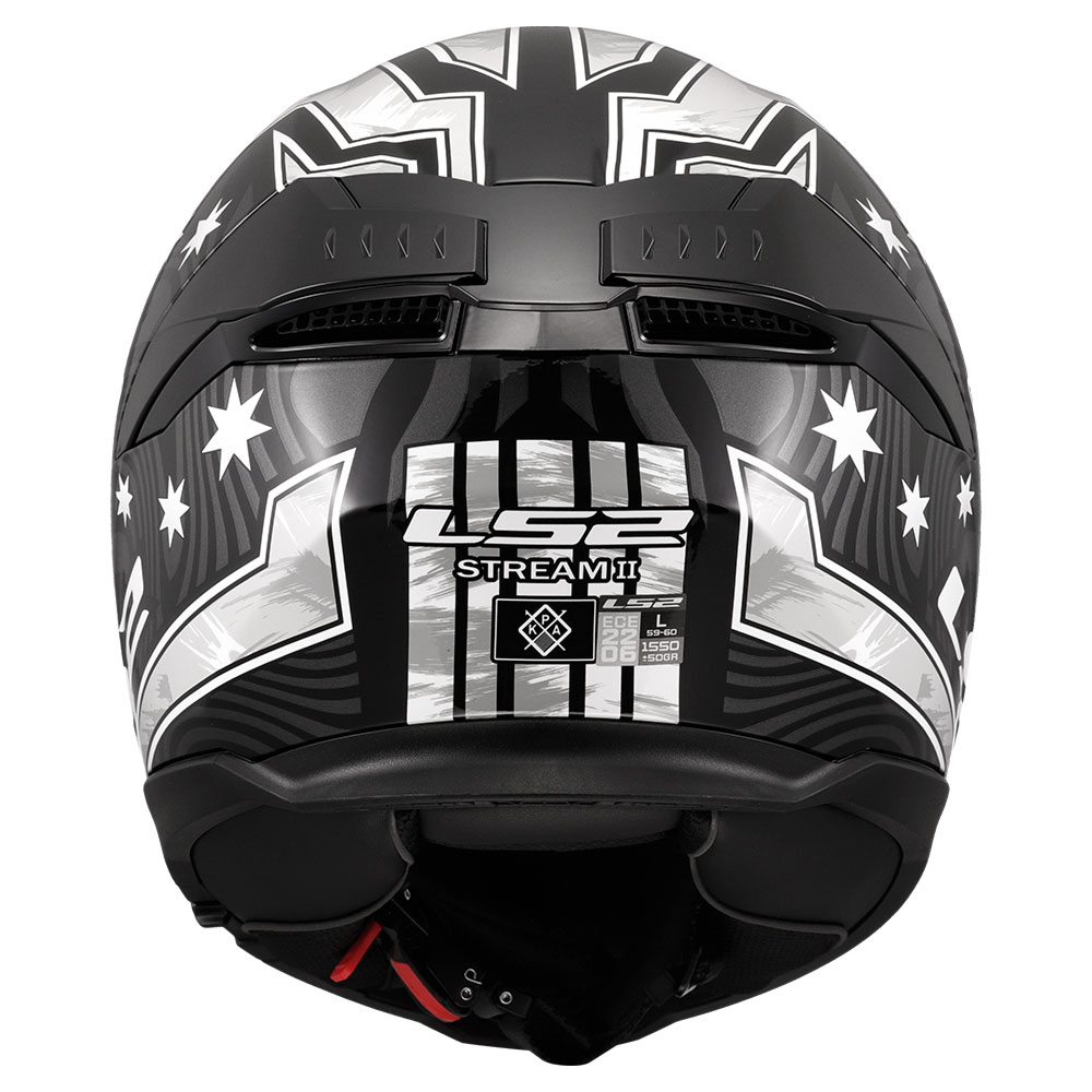 Kaciga LS2 Full Face FF808 STREAM II GALDAM crno bela sa naočarima M