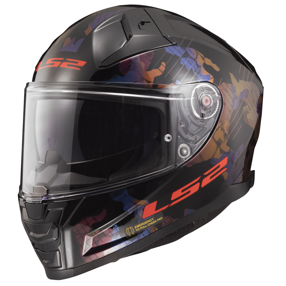 Kaciga LS2 Full Face FF811 VECTOR II KAMO crno plava sa naočarima