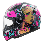 Kaciga LS2 Full Face FF353 RAPID II CYBERG ljubičasta S