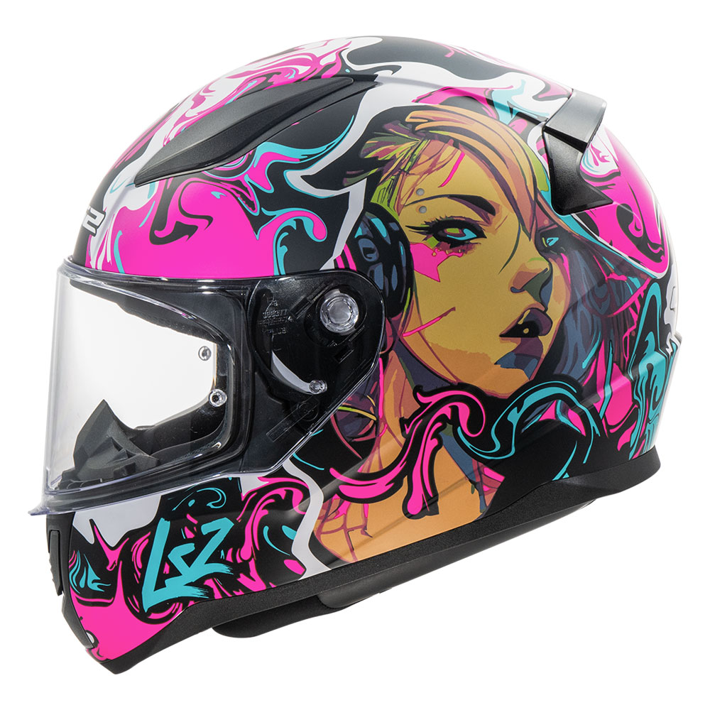 Kaciga LS2 Full Face FF353 RAPID II CYBERG ljubičasta S