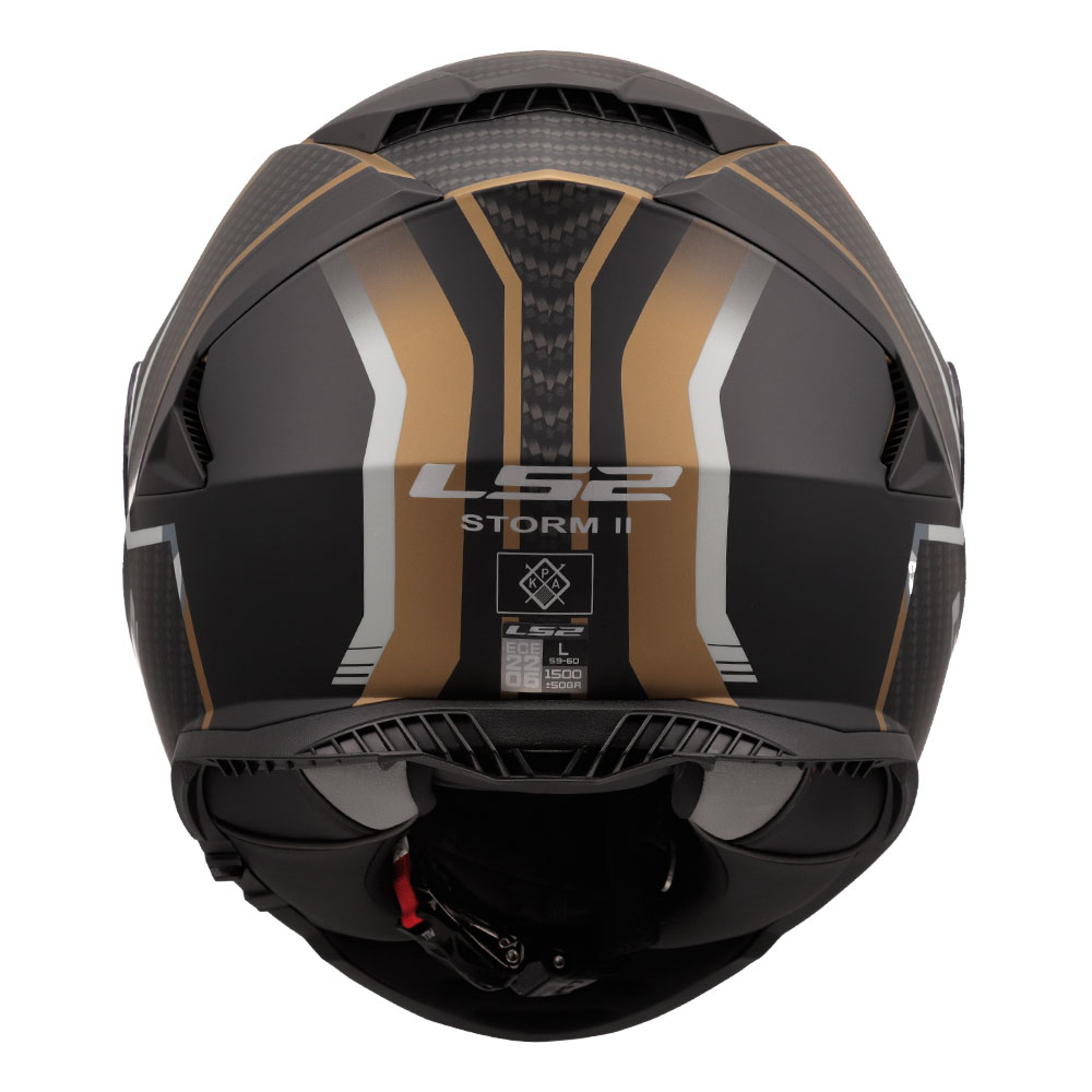 Kaciga LS2 Full Face FF800 STORM II TRACKER crno zlatna XL