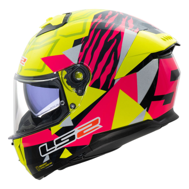 Kaciga LS2 Full Face FF808 STREAM II TIGER žuto roza XS