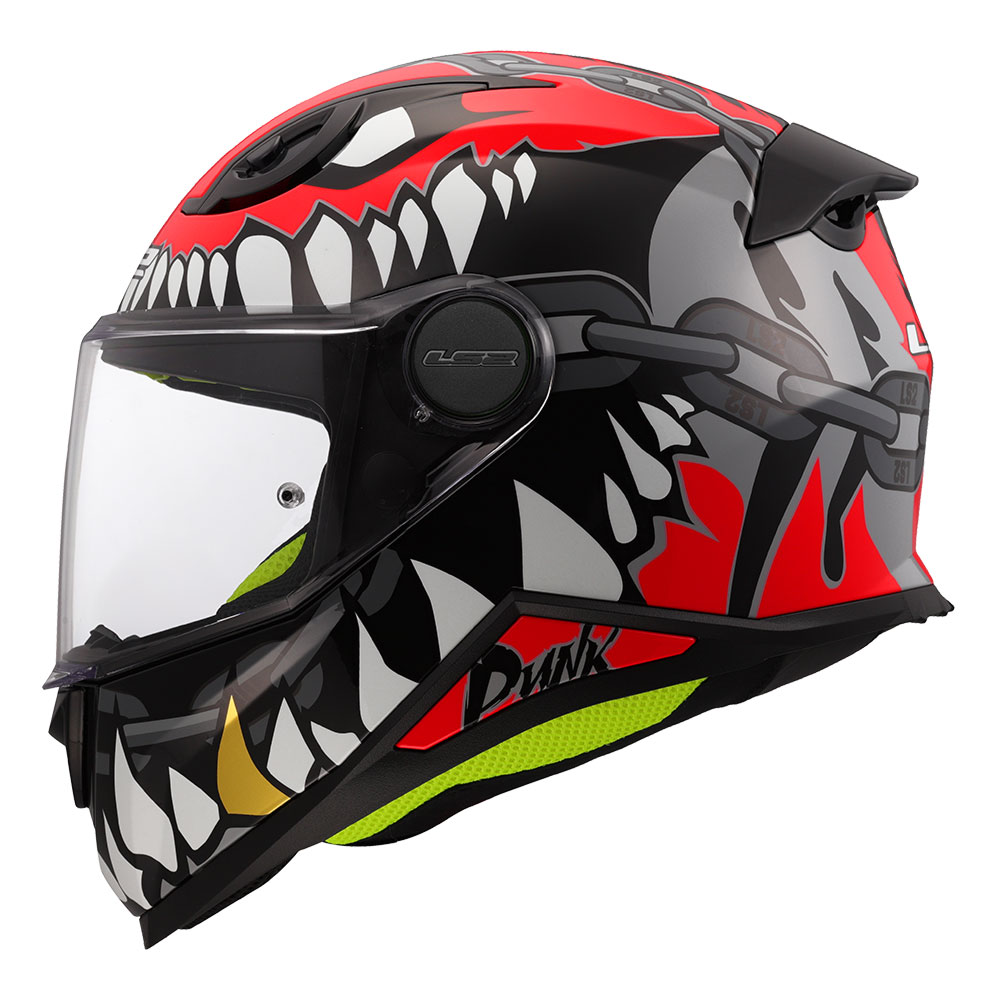 Kaciga LS2 Full Face FF812 KID PUNK dečija sivo crvena