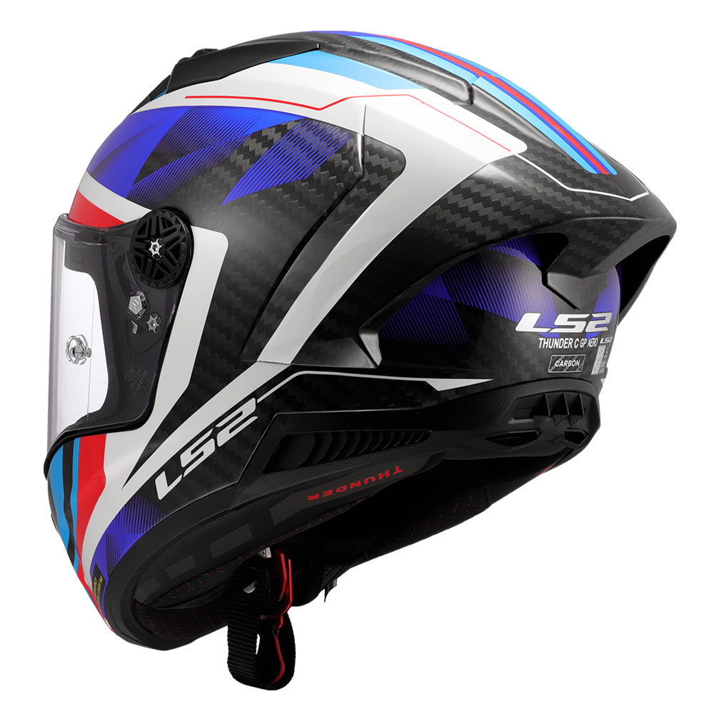 Kaciga LS2 Full Face FF805 THUNDER CARBON GP AERO RAUTE plavo crvena XL