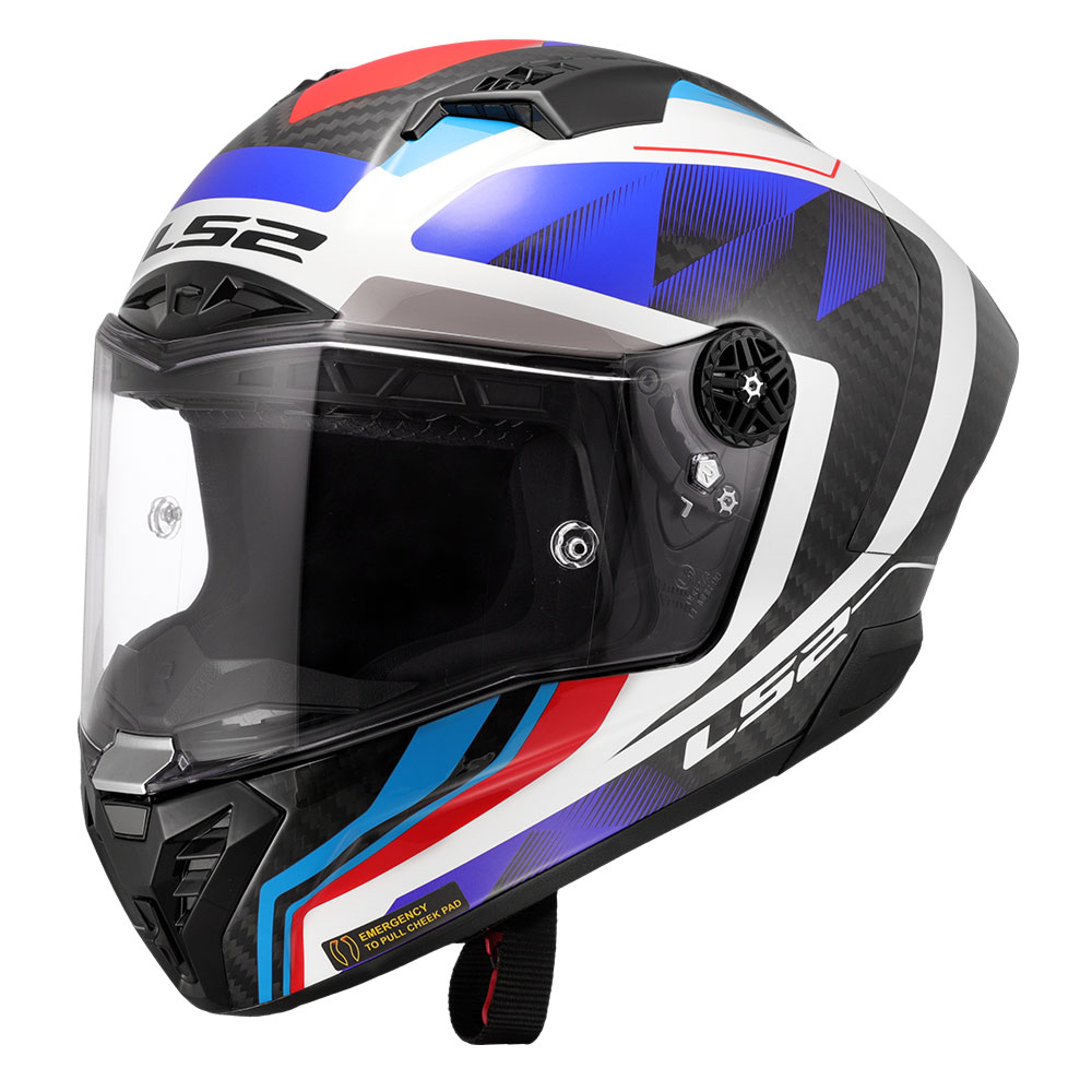 Kaciga LS2 Full Face FF805 THUNDER CARBON GP AERO RAUTE plavo crvena XL