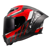 Kaciga LS2 Full Face FF807 DRAGON CARBON TRAX crvena L