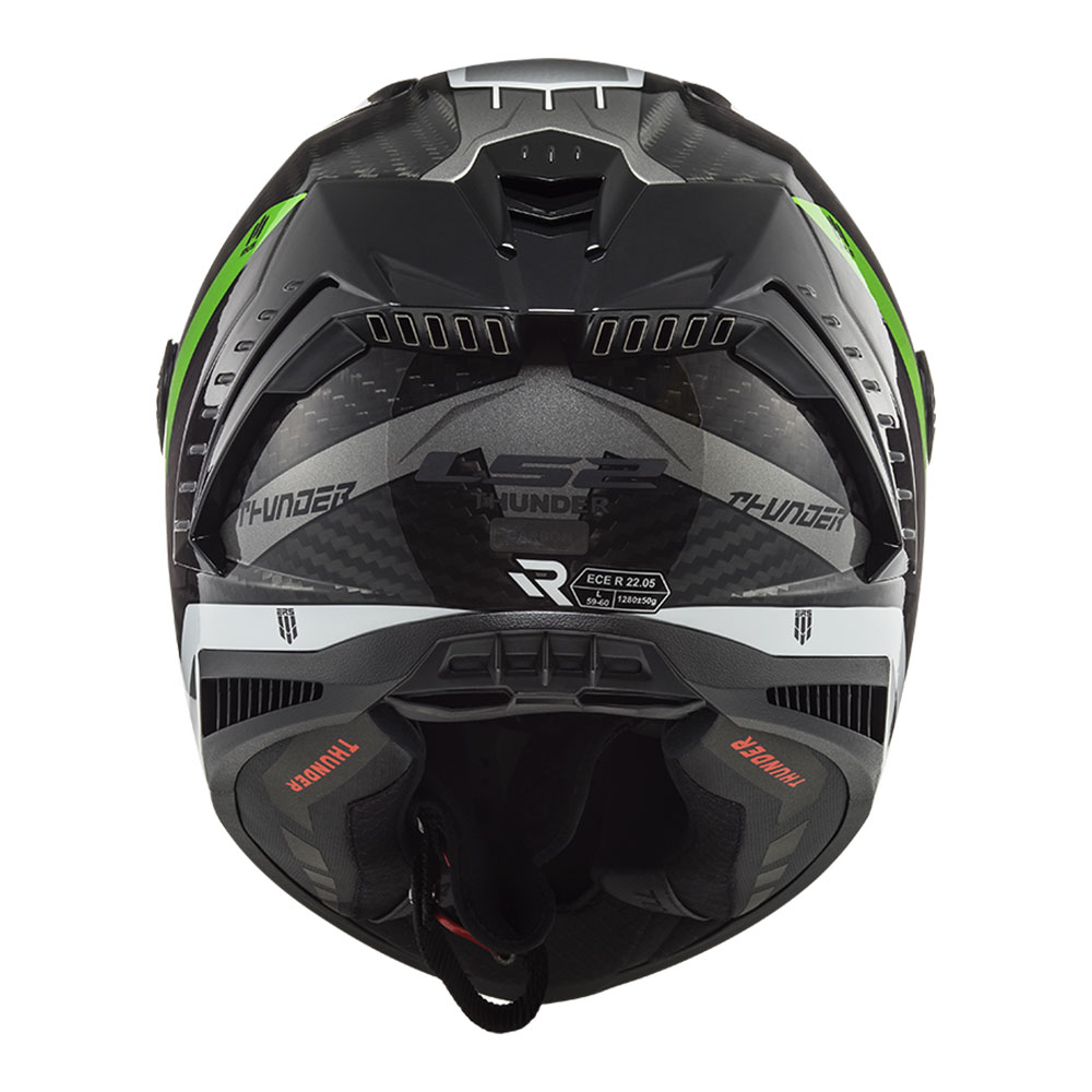 Kaciga LS2 Full Face FF805 THUNDER CARBON SUPRA mat crno zelena