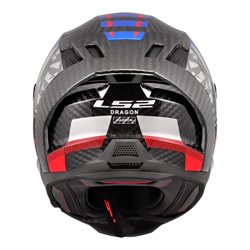 Kaciga LS2 Full Face FF807 DRAGON CARBON TRAX plavo crvena XL