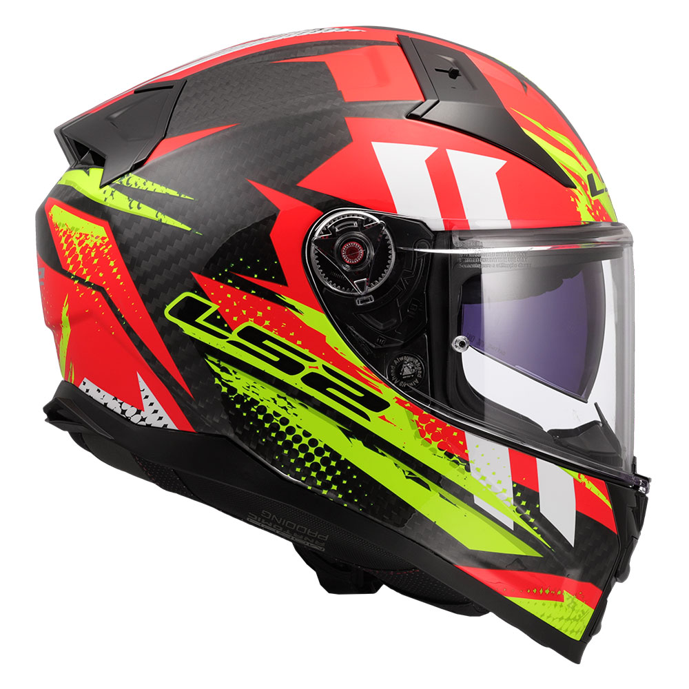 Kaciga LS2 Full Face FF811 VECTOR II CARBON TANTIC crveno žuta M