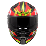 Kaciga LS2 Full Face FF811 VECTOR II CARBON TANTIC crveno žuta M