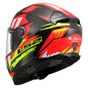 Kaciga LS2 Full Face FF811 VECTOR II CARBON TANTIC crveno žuta M