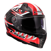 Kaciga LS2 Full Face FF811 VECTOR II BUNDRI crno crvena L