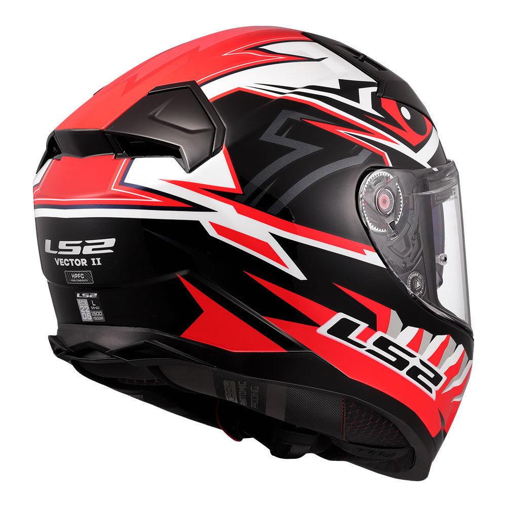 Kaciga LS2 Full Face FF811 VECTOR II BUNDRI crno crvena L