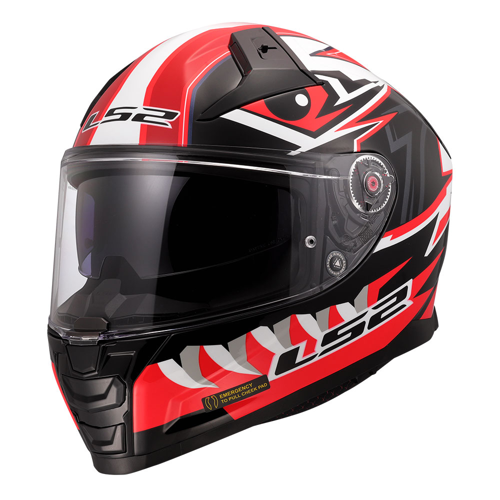 Kaciga LS2 Full Face FF811 VECTOR II BUNDRI crno crvena L