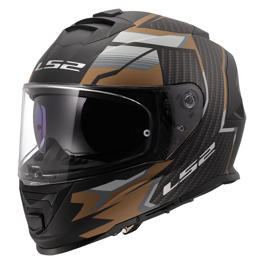 Kaciga LS2 Full Face FF800 STORM II TRACKER crno zlatna XXL